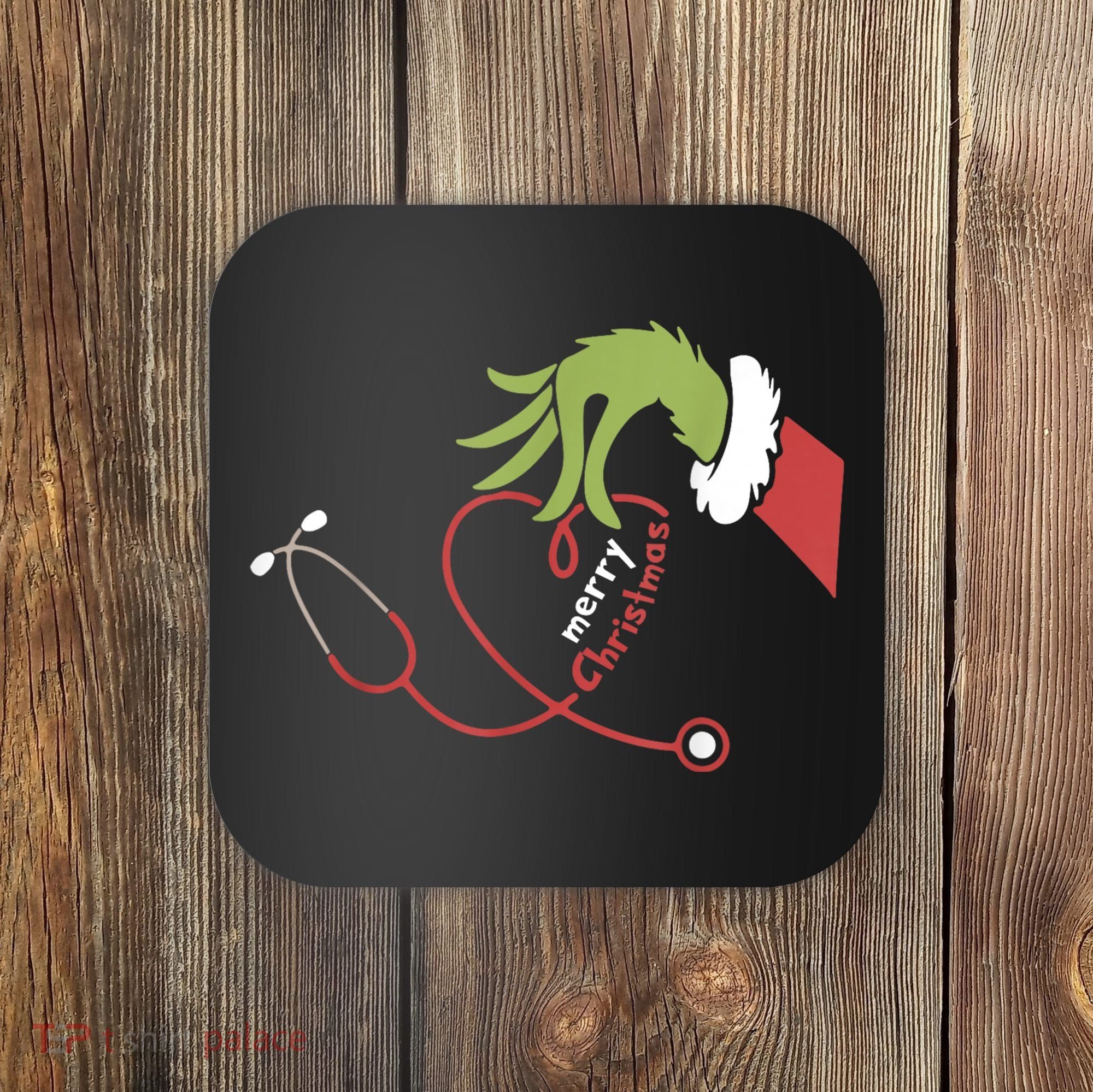 Merry Christmas Nurse Funny Nursing Christmas Coaster