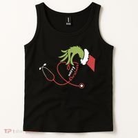 Merry Christmas Nurse Funny Nursing Christmas Tank Top thumb 2