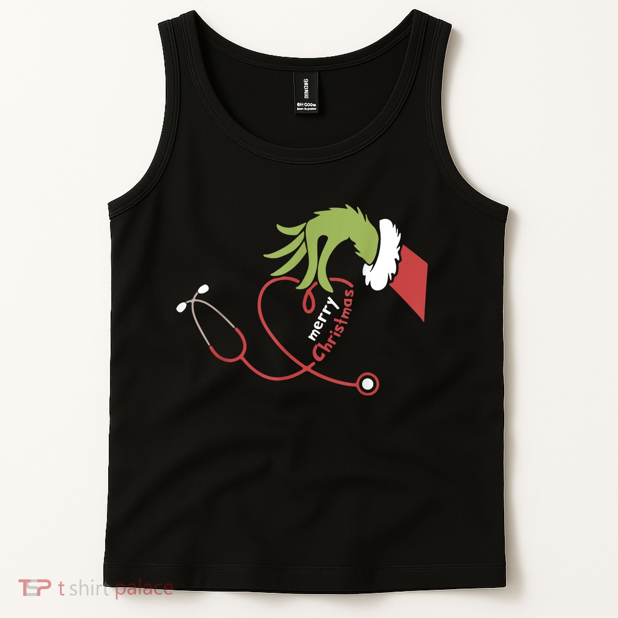 Merry Christmas Nurse Funny Nursing Christmas Tank Top