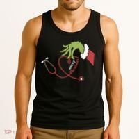 Merry Christmas Nurse Funny Nursing Christmas Tank Top thumb 3