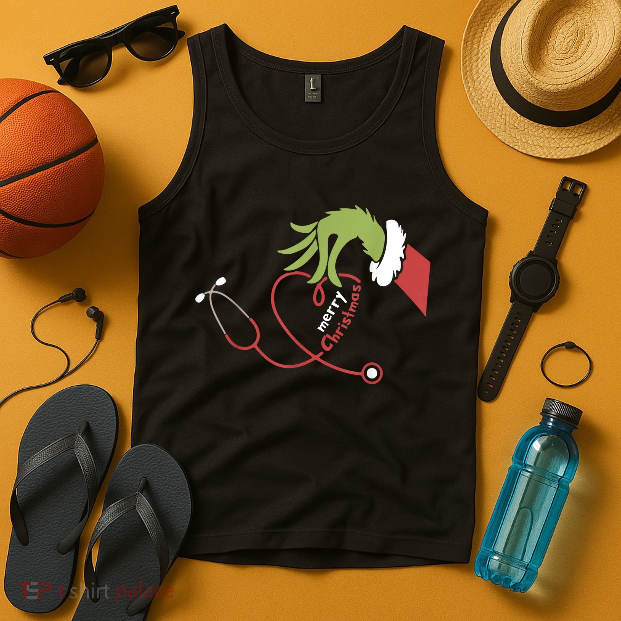 Merry Christmas Nurse Funny Nursing Christmas Tank Top