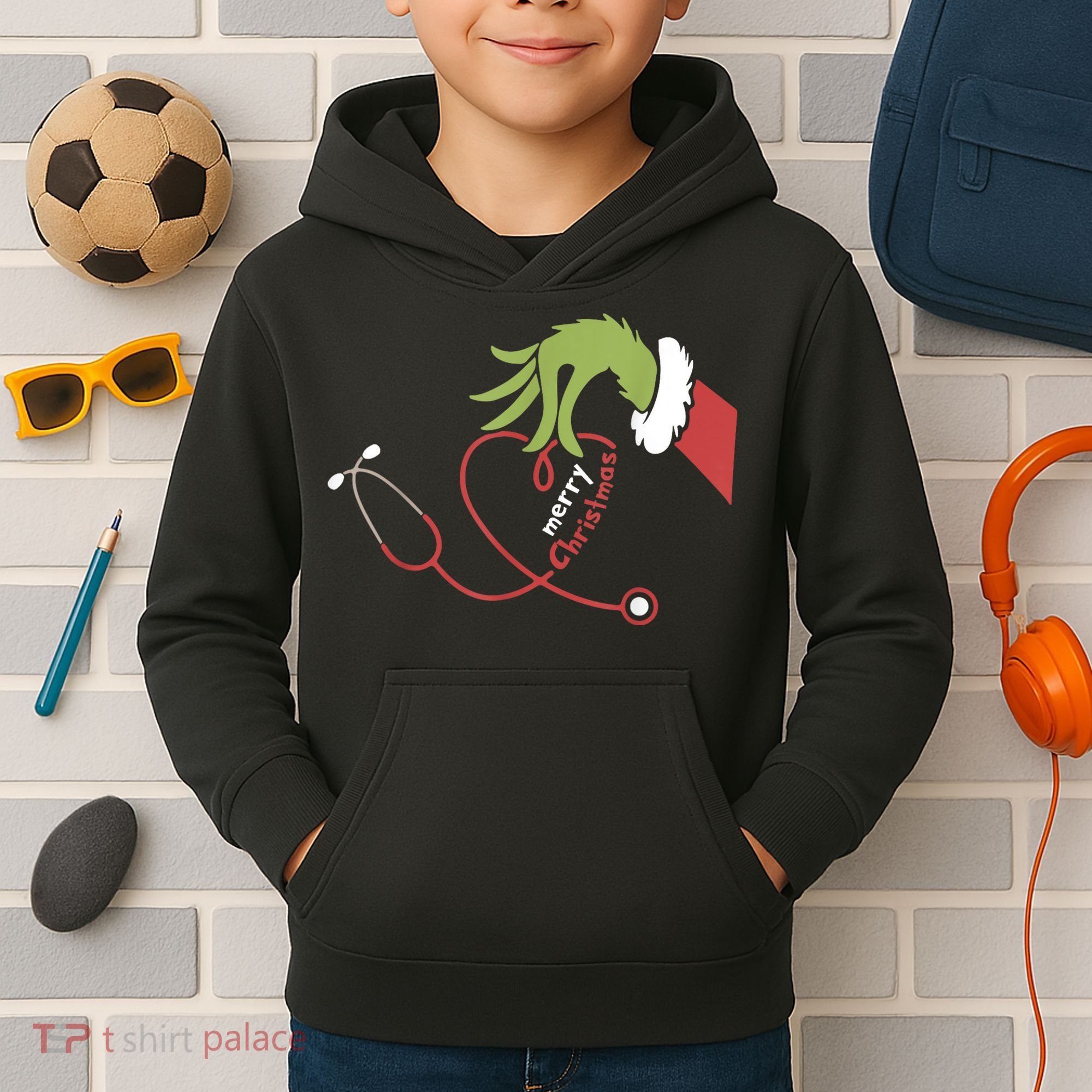 Merry Christmas Nurse Funny Nursing Christmas Kids Hoodie