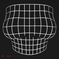 Magnified Chest Optical Illusion Grid Big Boobs Doggie Tank thumb 4