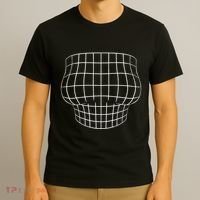 Magnified Chest Optical Illusion Grid Big Boobs T-Shirt thumb 3