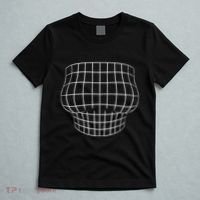 Magnified Chest Optical Illusion Grid Big Boobs T-Shirt thumb 5