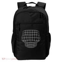 Magnified Chest Optical Illusion Grid Big Boobs Backpack thumb 0