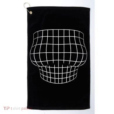 Magnified Chest Optical Illusion Grid Big Boobs Golf Towel