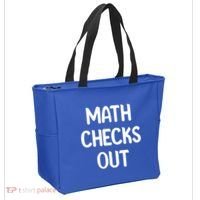 Math Checks Out Awesome Nerdy And Cases Funny Dad Jokes Cute Gift Tote Bag thumb 2
