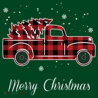 Merry Christmas Old Fashion Pick Up Truck Tree Hoodie thumb 2