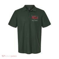 Merry Christmas Old Fashion Pick Up Truck Tree Polo thumb 0