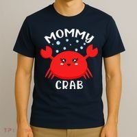 Mommy Crab Ocean Animal Crab Zodiac Funny Announcement T-Shirt thumb 3