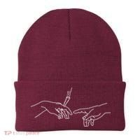 Michelangelo Creation Of Adam Hand Of God With Joint Beanie thumb 0