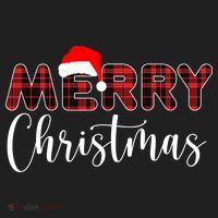 Merry Christmas Plaid Santa Holiday Golf Towel thumb 3