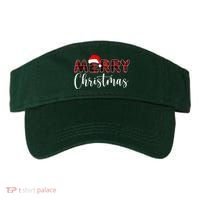 Merry Christmas Plaid Santa Holiday Visor thumb 0