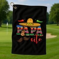 Mama Cita Papa Cito Mexican Papa Matching Cinco De Mayo Gift Golf Towel thumb 1