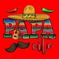 Mama Cita Papa Cito Mexican Papa Matching Cinco De Mayo Gift Santa Hat thumb 1