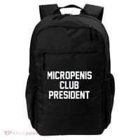 Micropenis Club President Funny Saying Sarcastic Guys Backpack thumb 0
