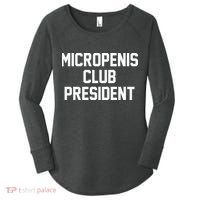 Micropenis Club President Funny Saying Sarcastic Guys Women's Perfect Tri Tunic Long Sleeve Shirt thumb 0