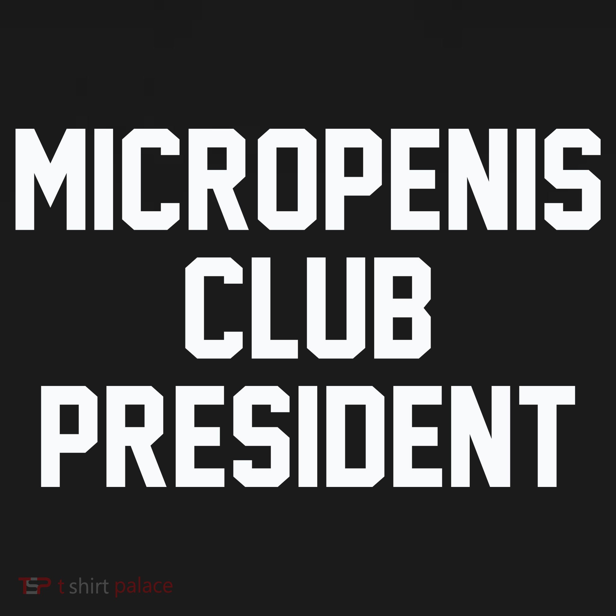 Micropenis Club President Funny Saying Sarcastic Guys Kids Tie-Dye T-Shirt