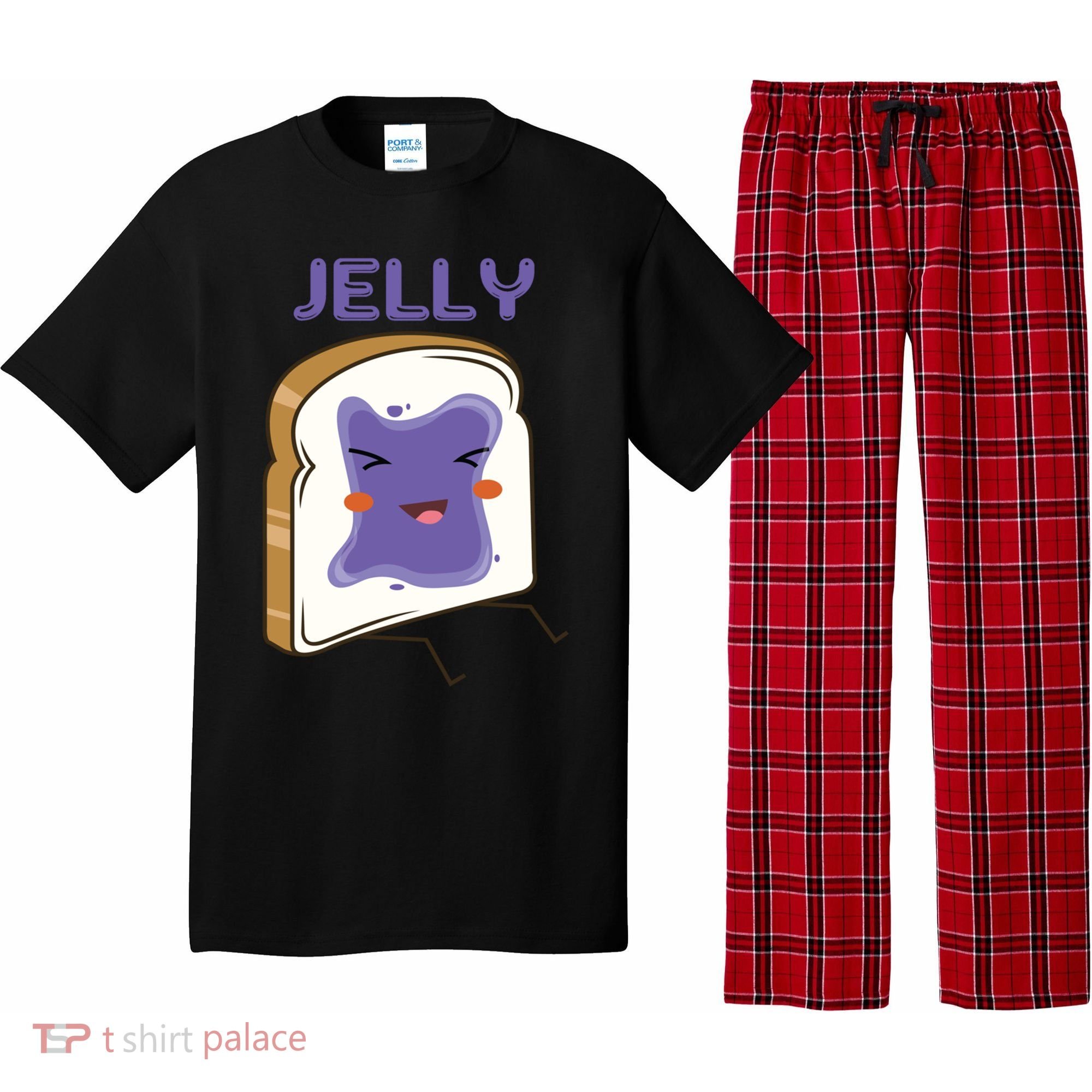Matching Couple Peanut Butter And Jelly Gift Pajama Set