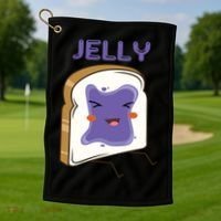 Matching Couple Peanut Butter And Jelly Gift Golf Towel thumb 1