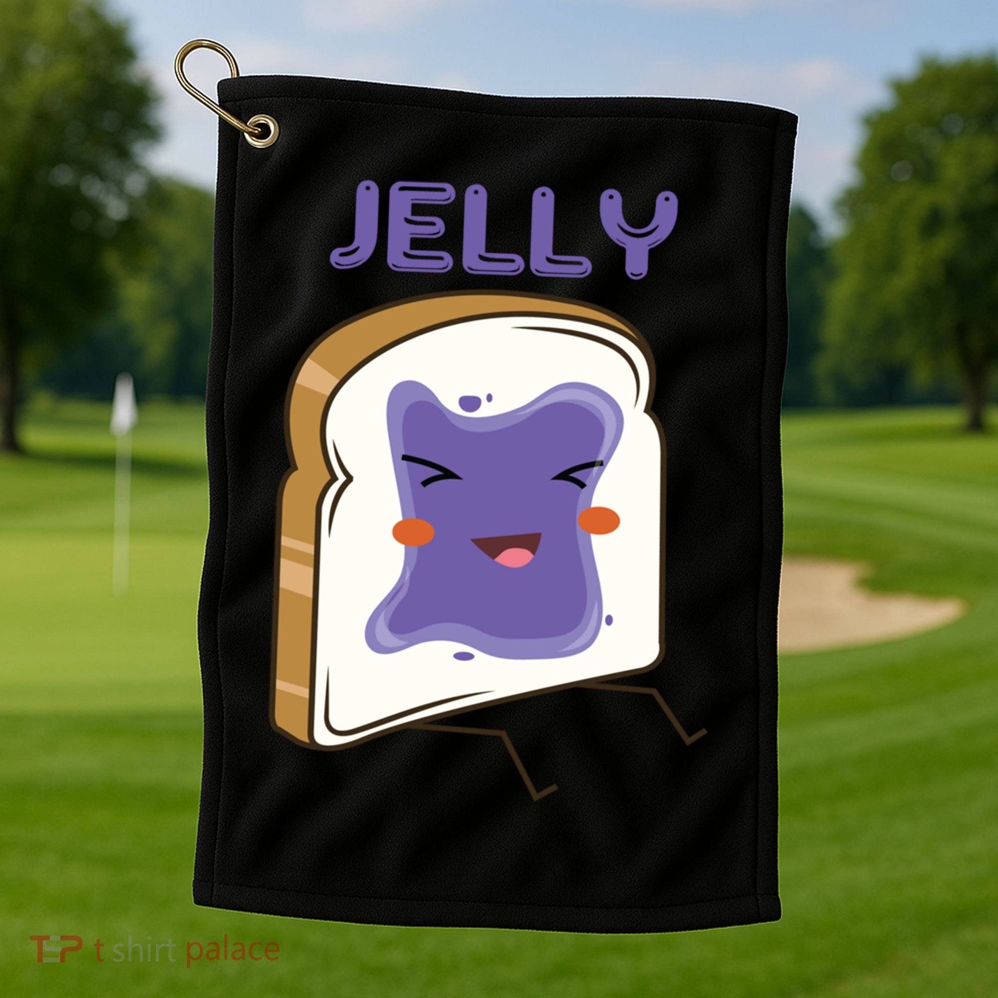 Matching Couple Peanut Butter And Jelly Gift Golf Towel