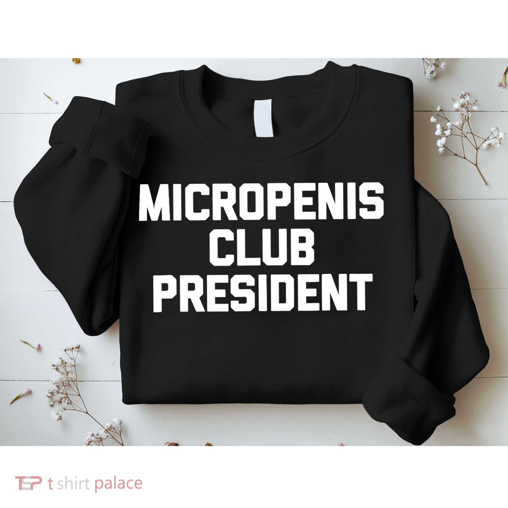 Micropenis Club President - Funny Saying Sarcastic Guys Sweatshirt