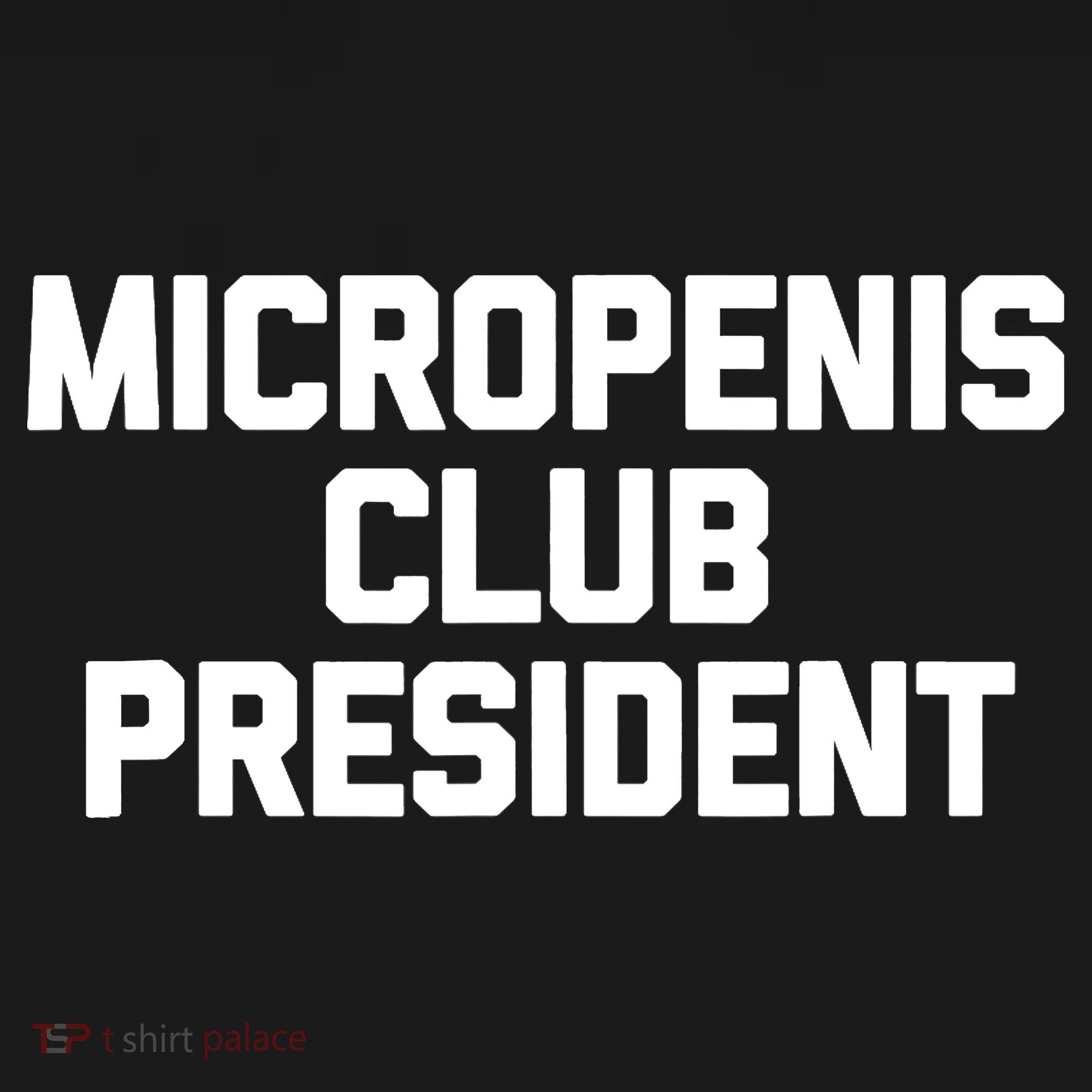 Micropenis Club President - Funny Saying Sarcastic Guys Women's Tank Top