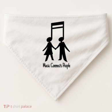 Music Connect People Cute Gift USA-Made Doggie Bandana