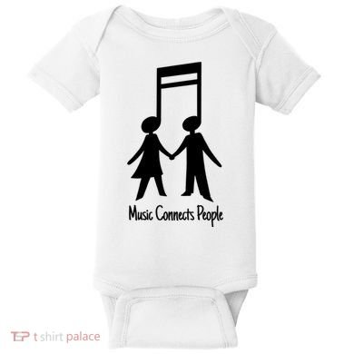 Music Connect People Cute Gift Baby Bodysuit