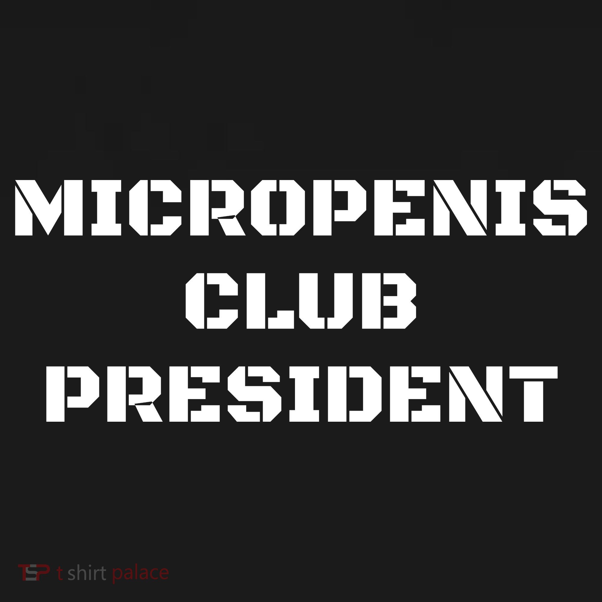 Micropenis Club President Funny Saying Sarcastic Tank Top