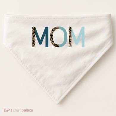 Mom Cheetah Print Cute Mother's Day Gift USA-Made Doggie Bandana