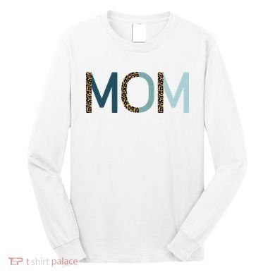 Mom Cheetah Print Cute Mother's Day Gift Long Sleeve Shirt