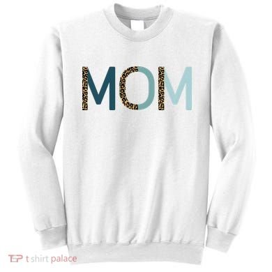 Mom Cheetah Print Cute Mother's Day Gift Sweatshirt