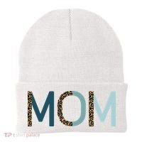 Mom Cheetah Print Cute Mother's Day Gift Beanie thumb 0