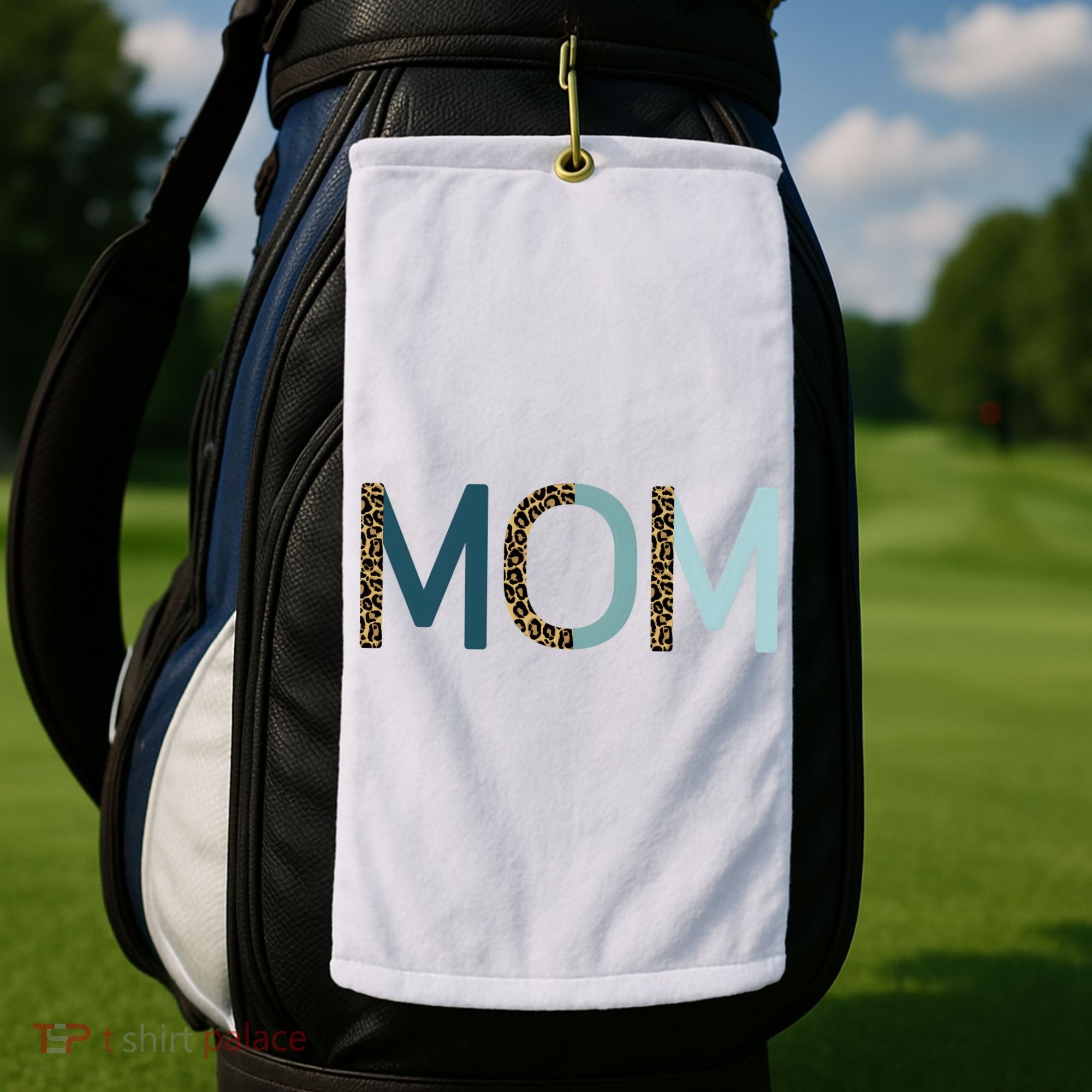 Mom Cheetah Print Cute Mother's Day Gift Golf Towel