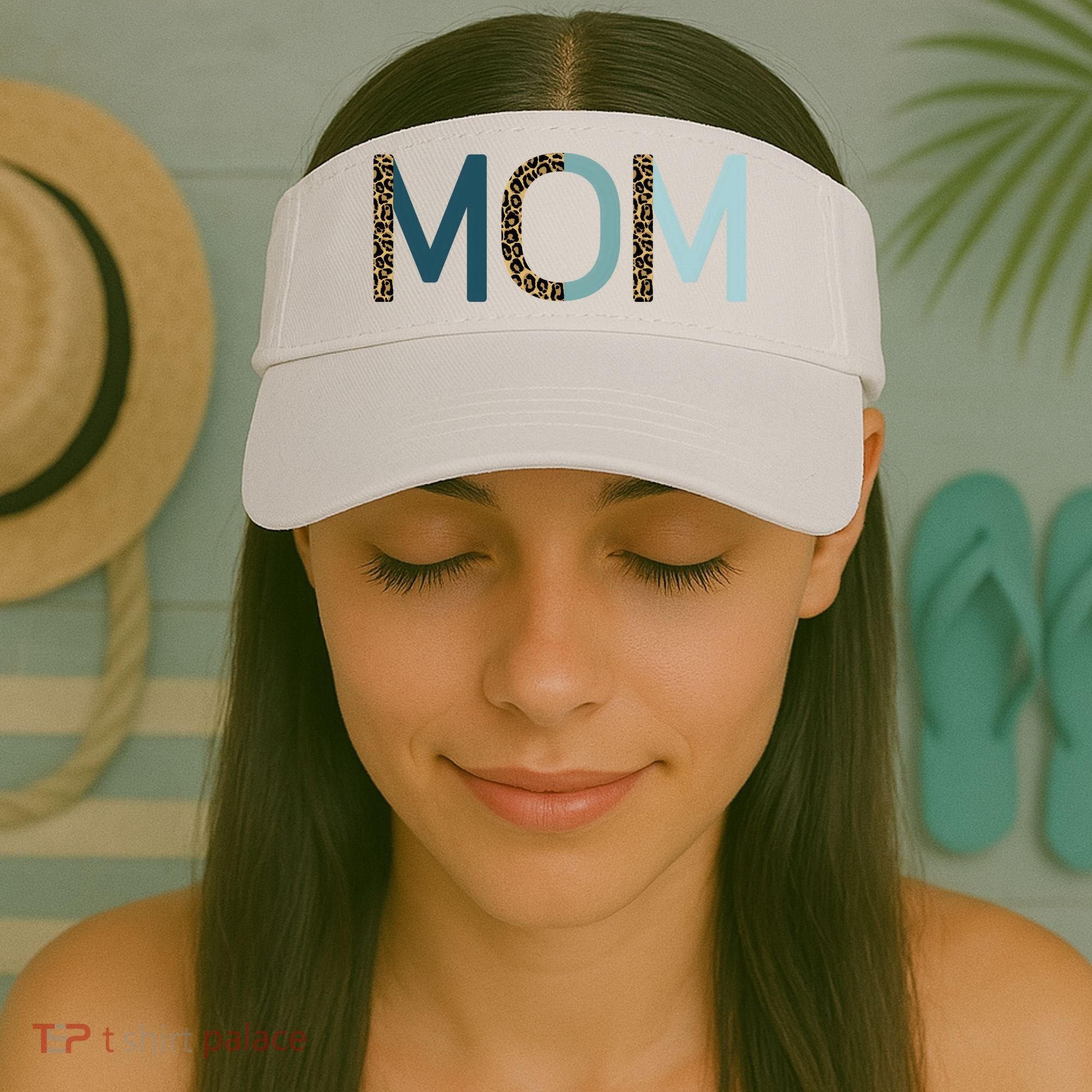 Mom Cheetah Print Cute Mother's Day Gift Visor