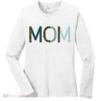 Mom Cheetah Print Cute Mother's Day Gift Women's Long Sleeve Shirt thumb 0