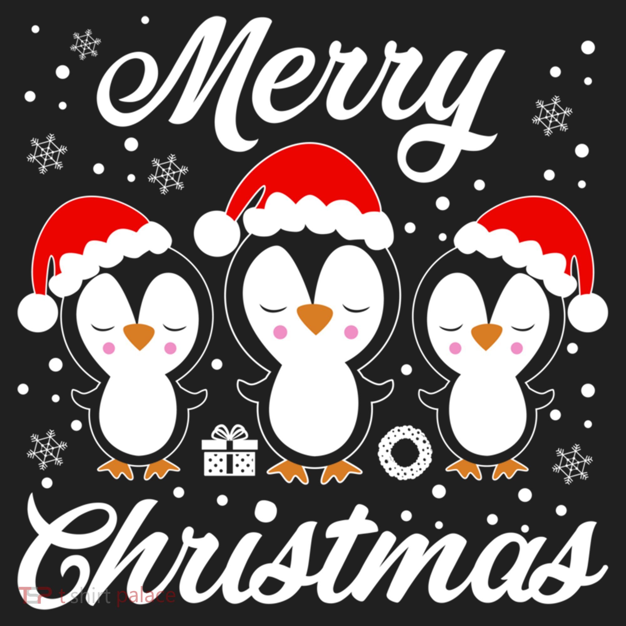 Merry Christmas Penguins Lover Winter Snowflake Xmas Cute Gift Beanie