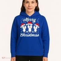Merry Christmas Penguins Lover Winter Snowflake Xmas Cute Gift Hoodie thumb 5