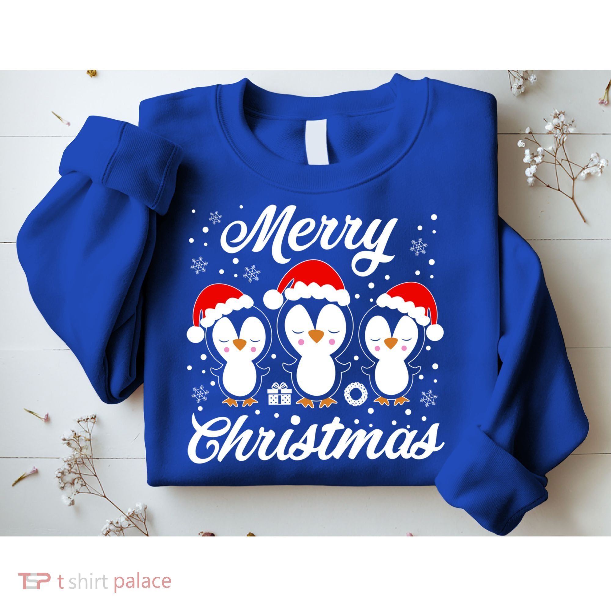 Merry Christmas Penguins Lover Winter Snowflake Xmas Cute Gift Sweatshirt