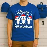 Merry Christmas Penguins Lover Winter Snowflake Xmas Cute Gift T-Shirt thumb 6