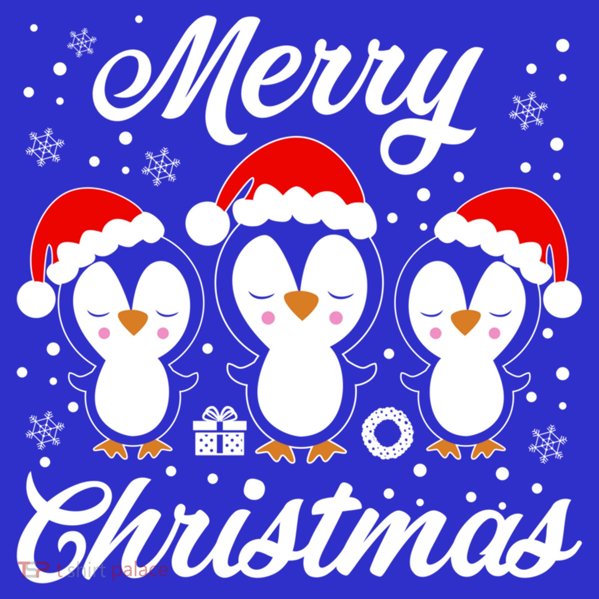 Merry Christmas Penguins Lover Winter Snowflake Xmas Cute Gift Coaster