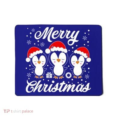 Merry Christmas Penguins Lover Winter Snowflake Xmas Cute Gift Mousepad