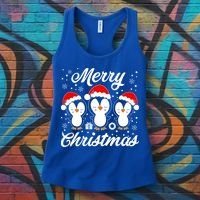 Merry Christmas Penguins Lover Winter Snowflake Xmas Cute Gift Women's Tank Top thumb 3