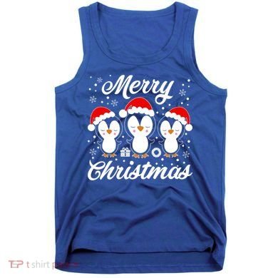Merry Christmas Penguins Lover Winter Snowflake Xmas Cute Gift Tank Top