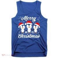 Merry Christmas Penguins Lover Winter Snowflake Xmas Cute Gift Tank Top thumb 0