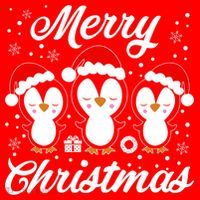 Merry Christmas Penguins Lover Winter Snowflake Xmas Cute Gift Santa Hat thumb 1