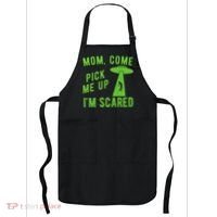 Mom Come Pick Me Up Im Scared Funny Alien Ufo Apron thumb 0