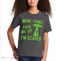 Mom Come Pick Me Up Im Scared Funny Alien Ufo Kids T-Shirt thumb 2
